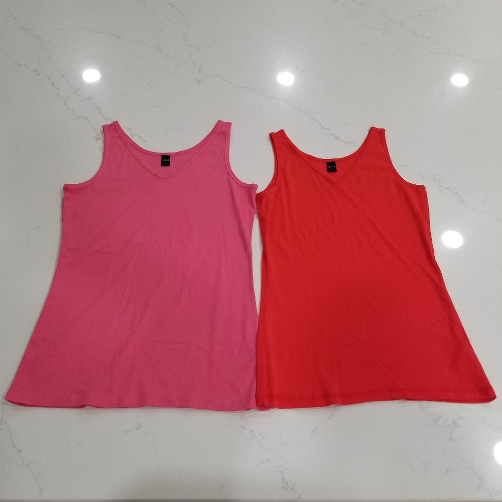 Splash V-Neck Tank Tops Size Large